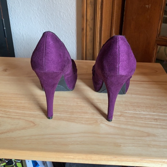Rampage Deep purple Peep Toe Heels 7.5 - Picture 4 of 7
